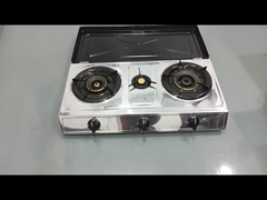 Przenośna kuchenka gazowa 3 palnikowa ze stali nierdzewnej na blat - do użytku w kuchni